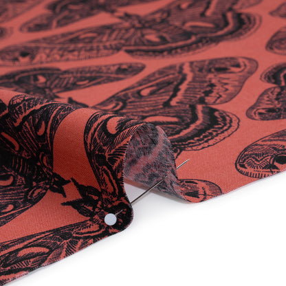 Printed Quilting Cotton by Anna Maria Textiles for Northcott - Guava Cecropia Moths - Indelible Ink Collection