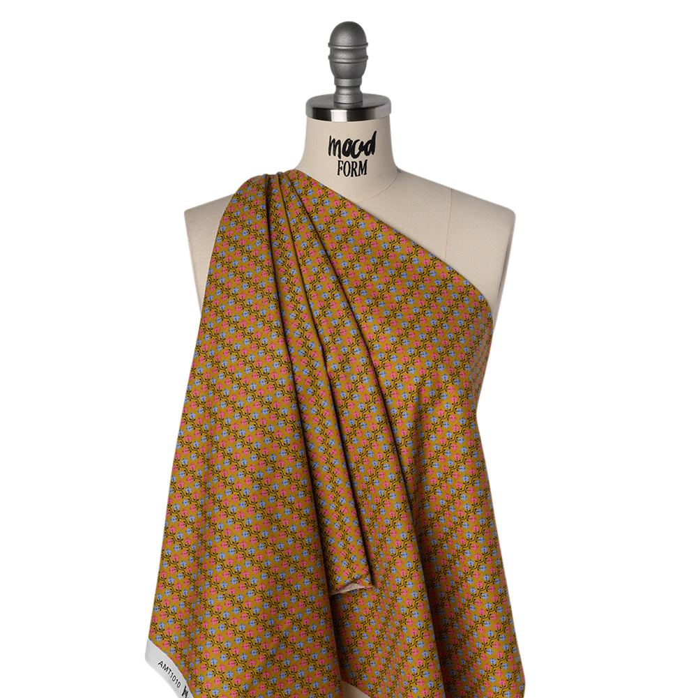 Printed Quilting Cotton by Anna Maria Textiles for Northcott - Butterscotch Offshoot Floral - Heiress Collection - Drape