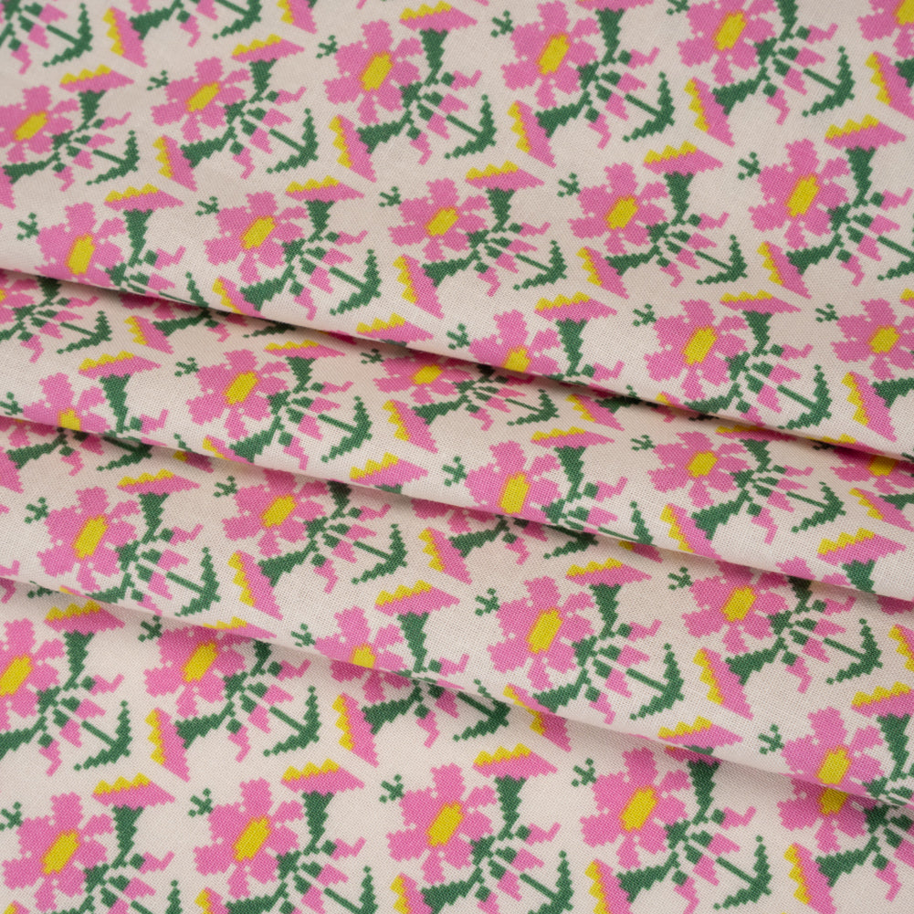 Printed Quilting Cotton by Anna Maria Textiles for Northcott - Sweet Posey Floral - Heiress Collection - Folded
