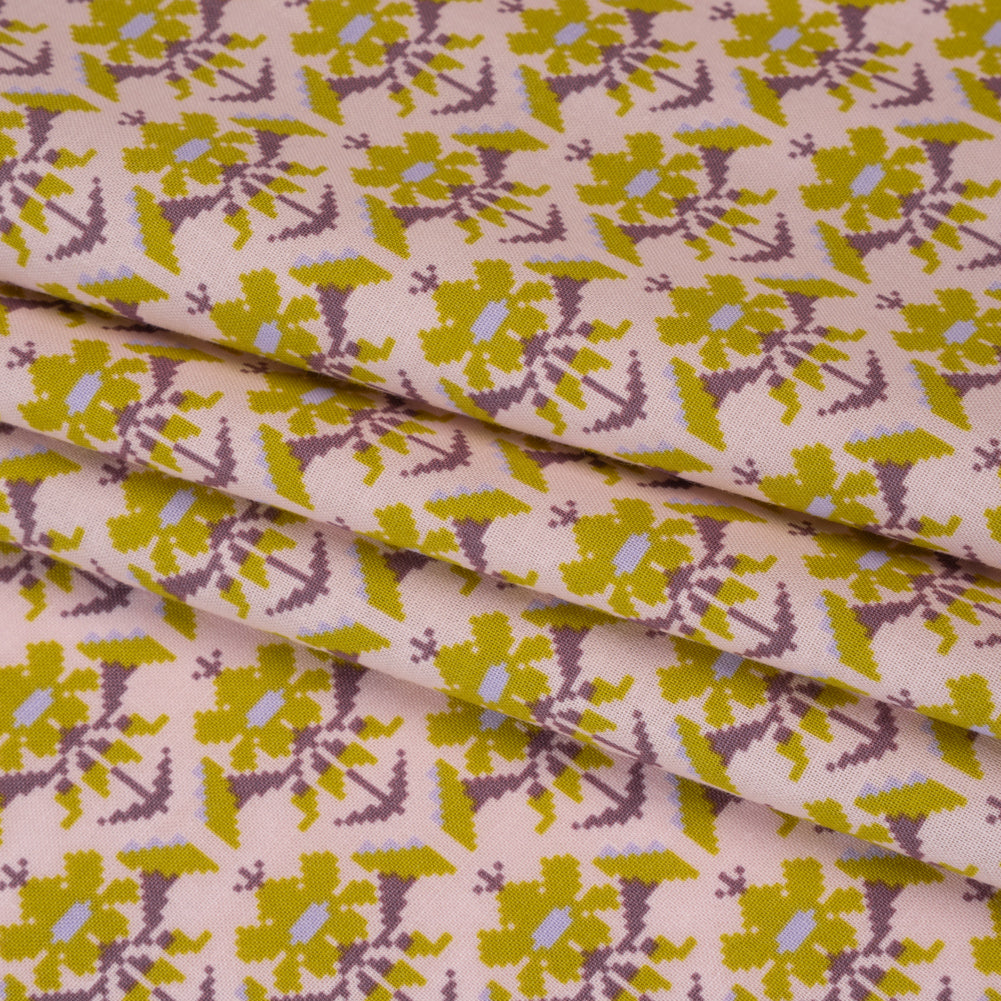 Printed Quilting Cotton by Anna Maria Textiles for Northcott - Attic Posey Floral - Heiress Collection - Folded