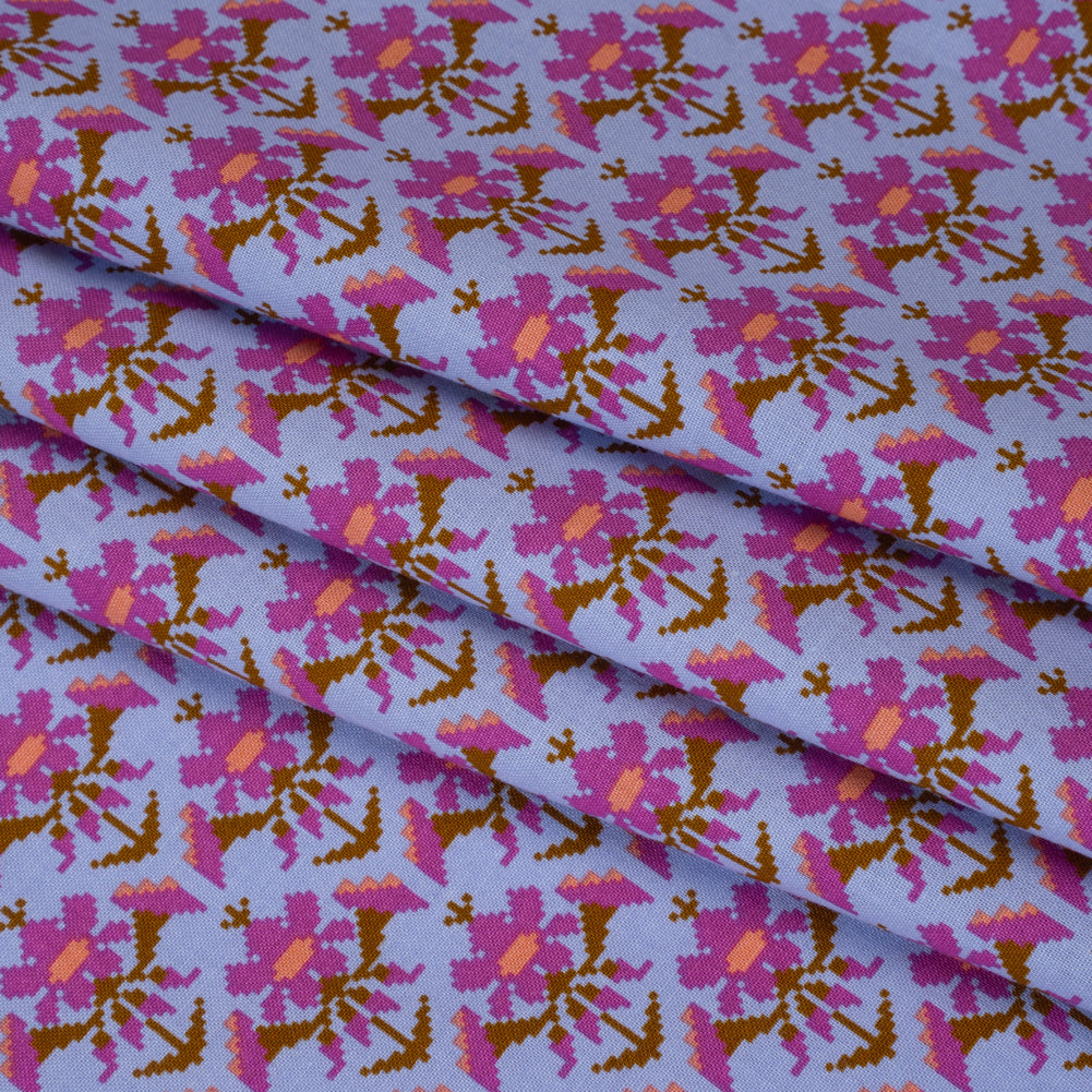 Printed Quilting Cotton by Anna Maria Textiles for Northcott - Glow Posey Floral - Heiress Collection - Folded
