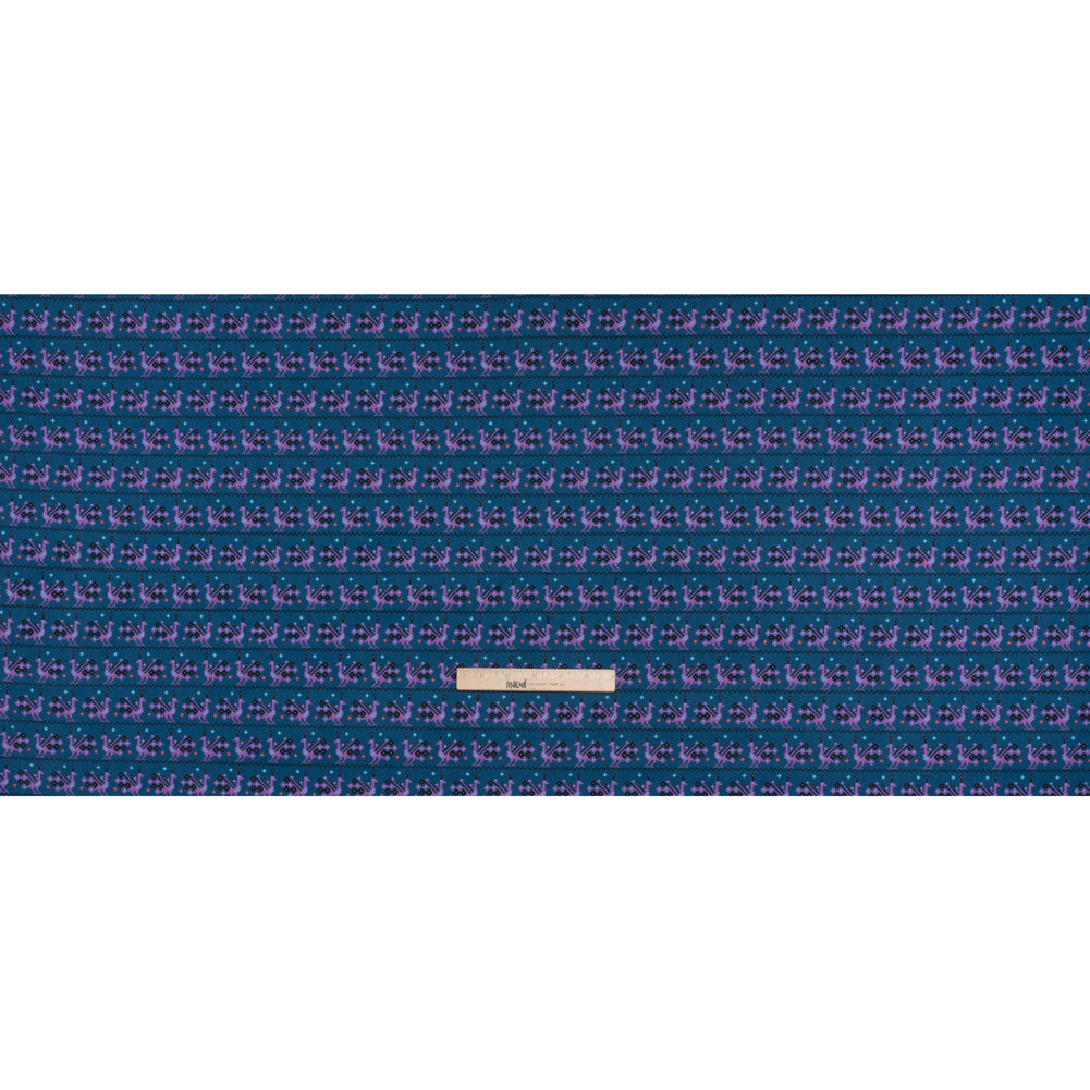 Printed Quilting Cotton by Anna Maria Textiles for Northcott - Midnight Peacocks - Heiress Collection - Full