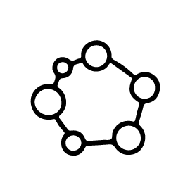 a black and white simplified drawing of a molecule