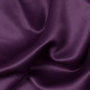 Purple satin fabric with a very large amount of folds