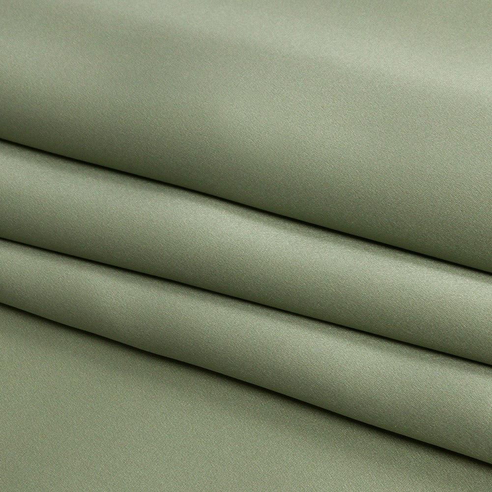 Silk Charmeuse 44" - Oil Green - Premium Collection - Folded