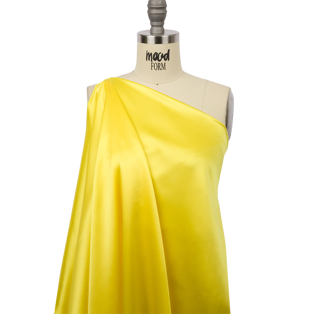 Silk Charmeuse 44" - Buttercup Yellow - Premium Collection - Drape