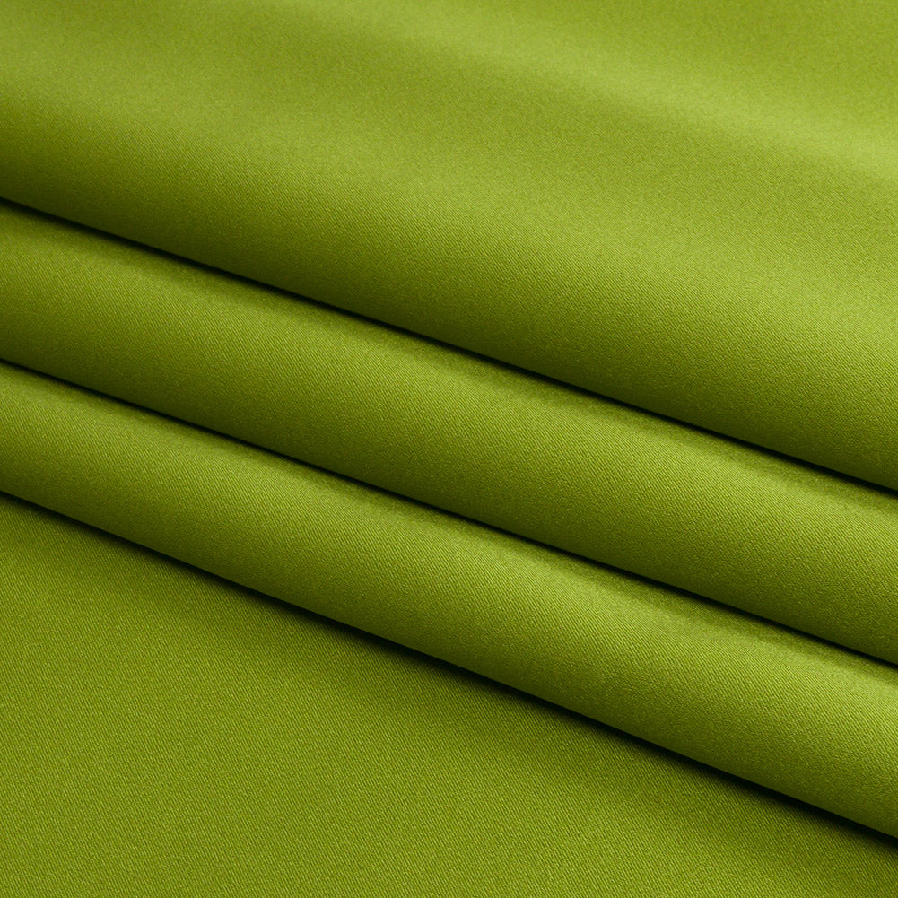 Silk Charmeuse 44" - Peridot Green - Premium Collection - Folded