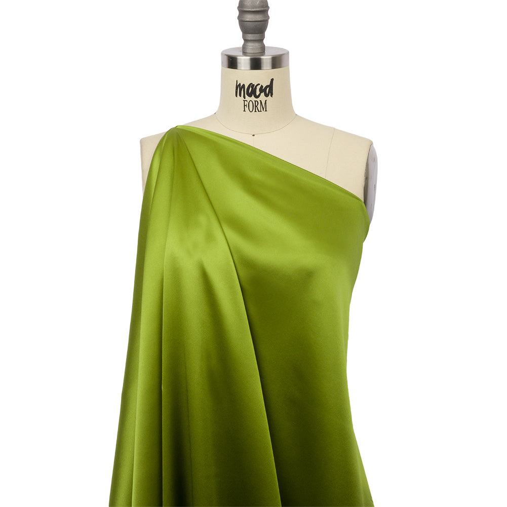 Silk Charmeuse 44" - Peridot Green - Premium Collection - Drape