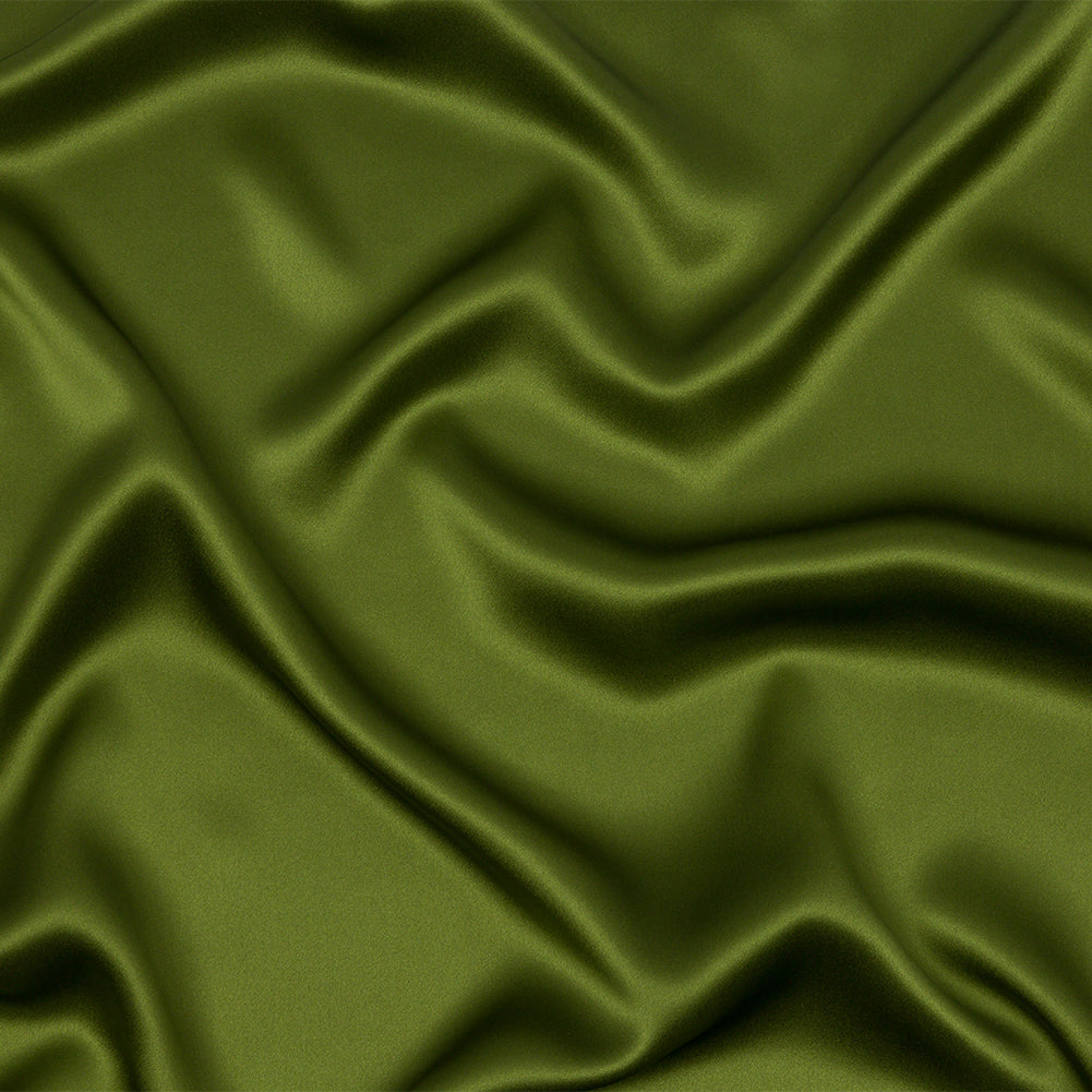 Silk Charmeuse 44" - Pesto Green - Premium Collection