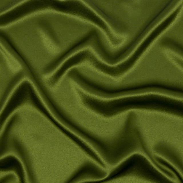 Silk Charmeuse 44" - Pesto Green - Premium Collection
