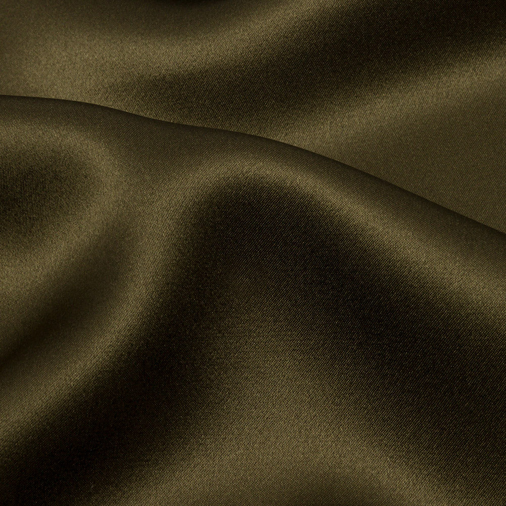 Silk Charmeuse 44" - Olive Green - Premium Collection - Detail