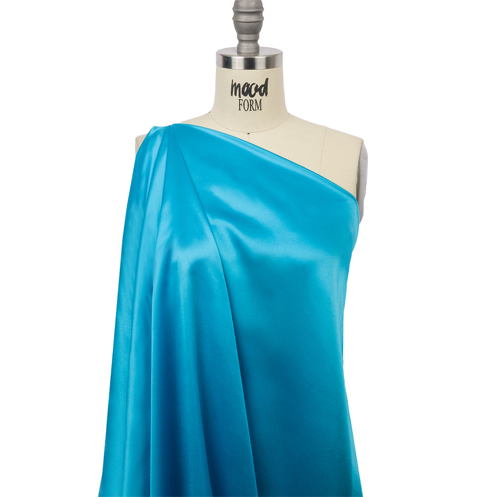 Silk Charmeuse 44" - Horizon Blue - Premium Collection - Drape
