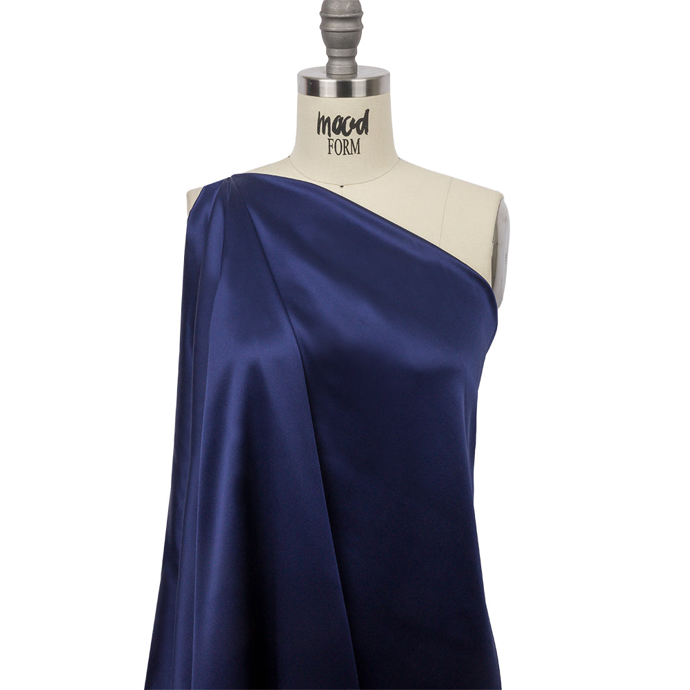 Silk Charmeuse 44" - Estate Blue - Premium Collection - Drape