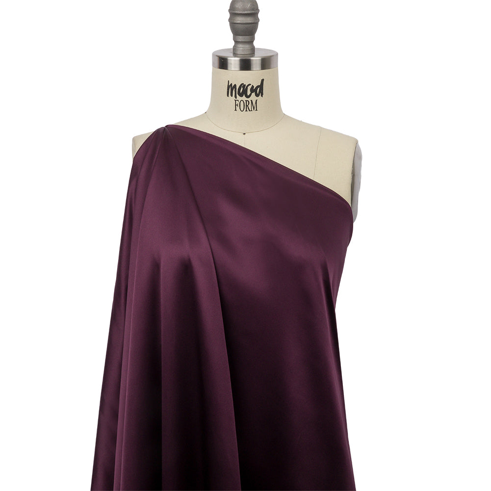Silk Charmeuse 44" - Eggplant - Premium Collection - Drape