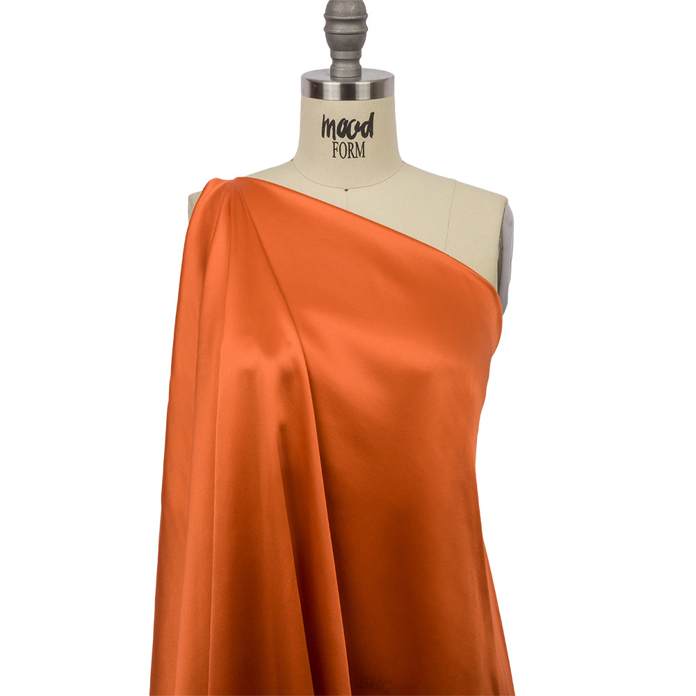 Silk Charmeuse 44" - Burnt Orange - Premium Collection - Drape