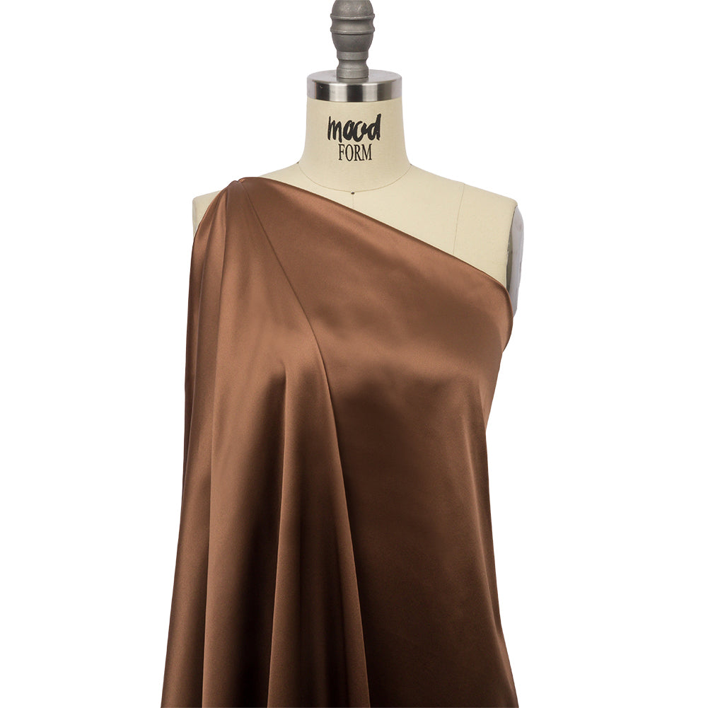 Silk Charmeuse 44" - Light Brown - Premium Collection - Drape