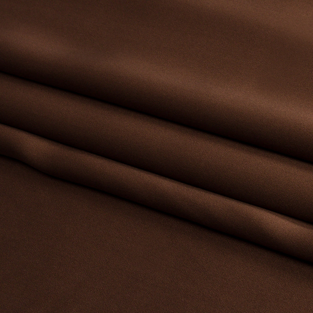 Silk Charmeuse 44" - Chocolate - Premium Collection - Folded