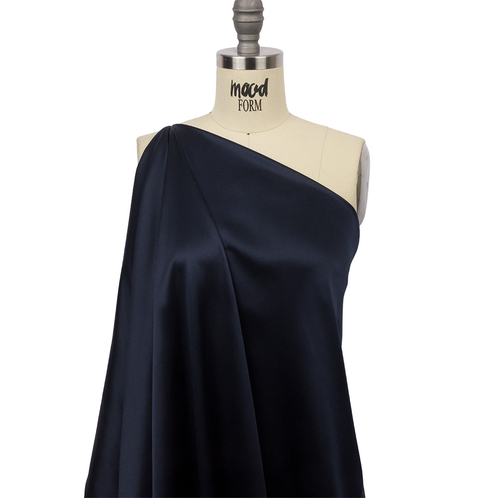 Silk Charmeuse 44" - Navy - Premium Collection - Drape