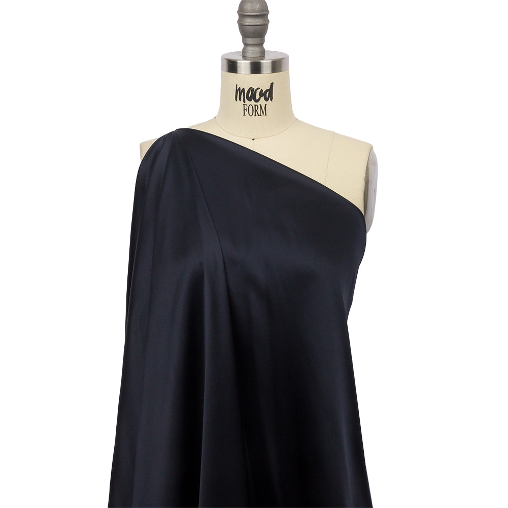 Silk Charmeuse 44" - Midnight - Premium Collection - Drape