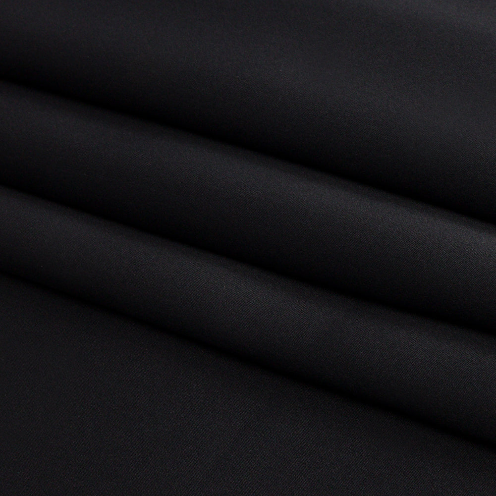 Silk Charmeuse 44" - Black - Premium Collection - Folded