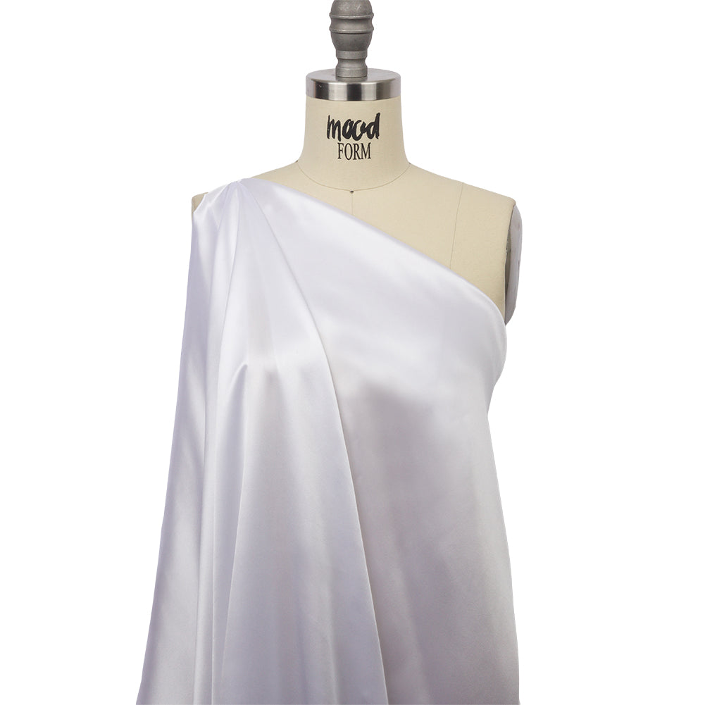 Silk Charmeuse 54" - Bright White - Premium Collection - Drape
