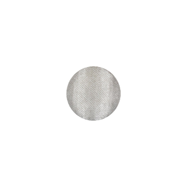 Mood Exclusive Bright White Silk Covered Button - 18L/11.5mm