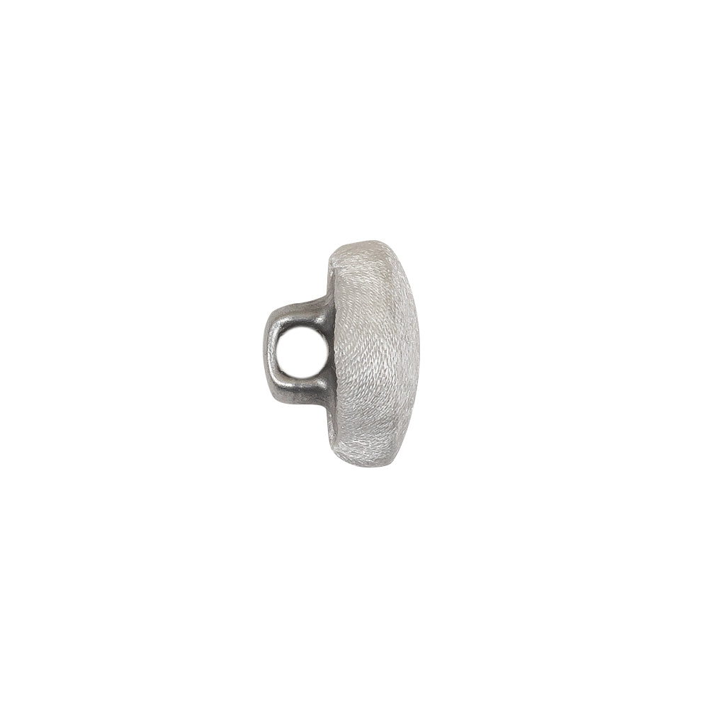 Mood Exclusive Bright White Silk Covered Button - 20L/12.5mm - Folded
