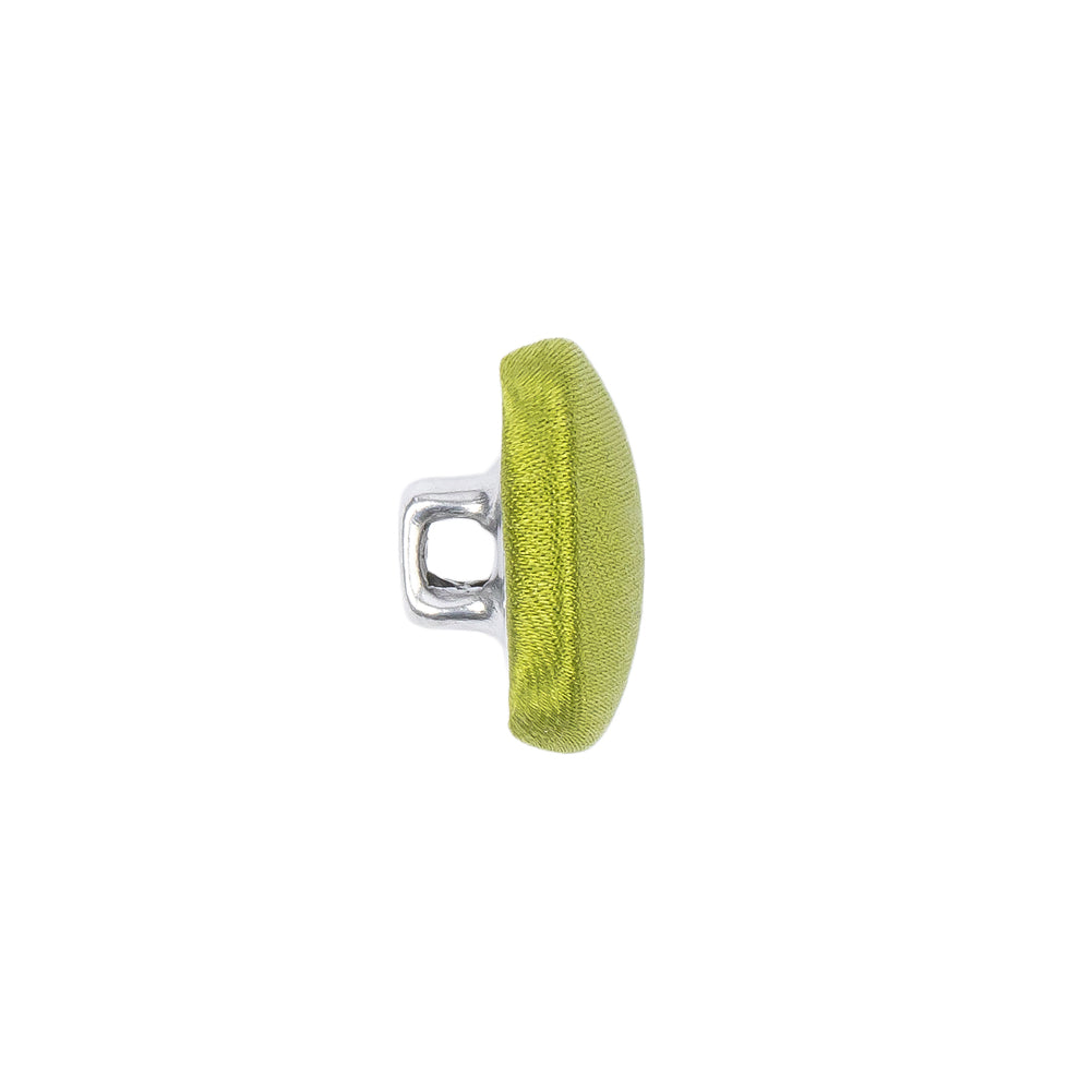 Mood Exclusive Peridot Silk Covered Button - 24L/15mm - Folded