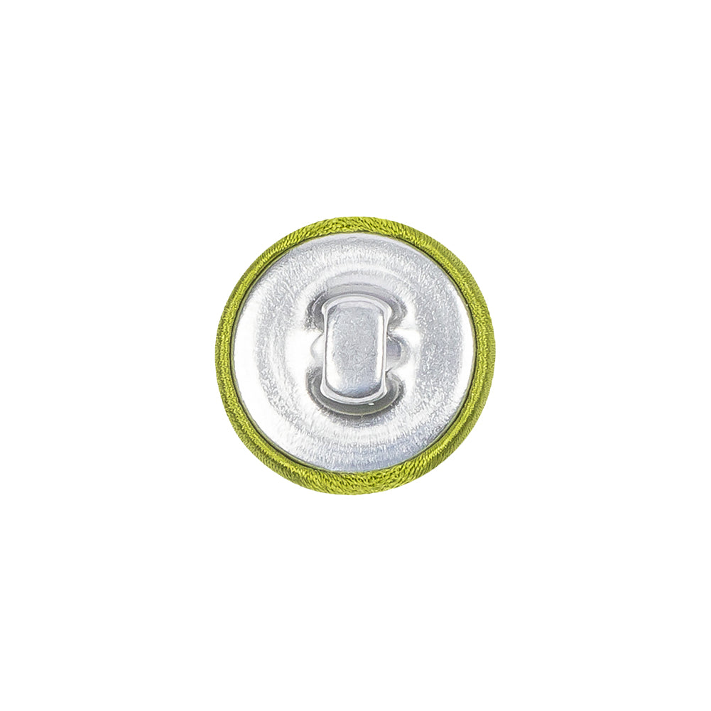 Mood Exclusive Peridot Silk Covered Button - 24L/15mm - Detail