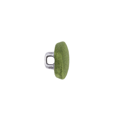 Mood Exclusive Pesto Silk Covered Button - 20L/12.5mm Folded