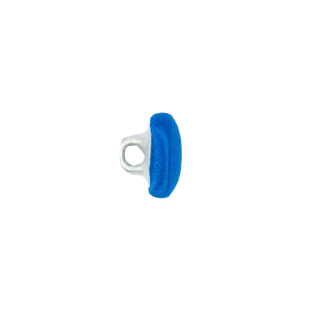 Mood Exclusive Princess Blue Silk Covered Button - 18L/11.5mm - Folded