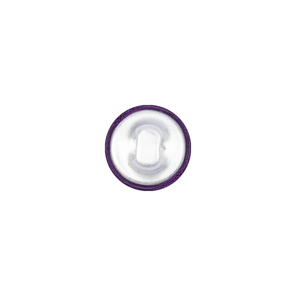 Mood Exclusive Majesty Purple Silk Covered Button - 18L/11.5mm - Detail