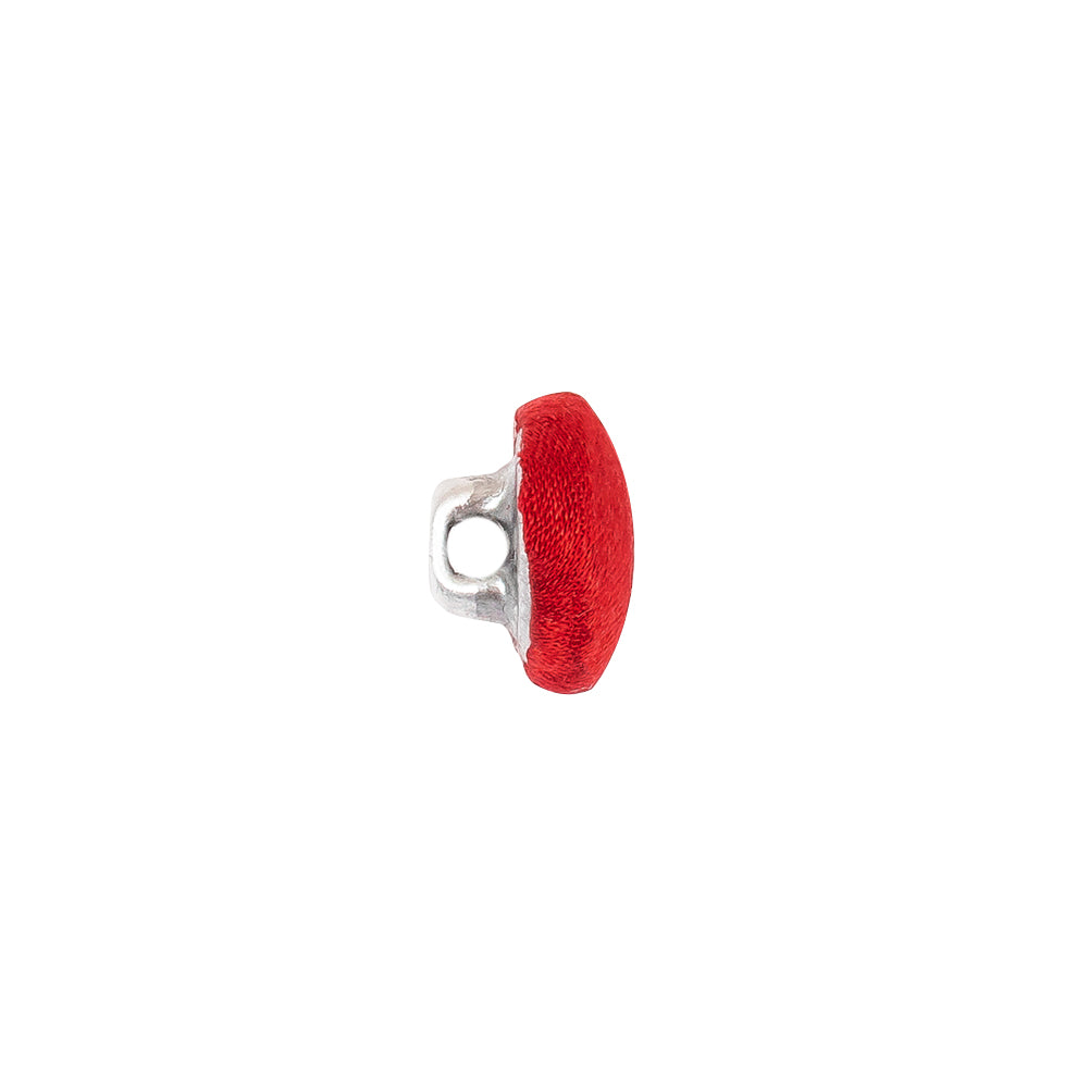 Mood Exclusive Red Silk Covered Button - 18L/11.5mm - Folded