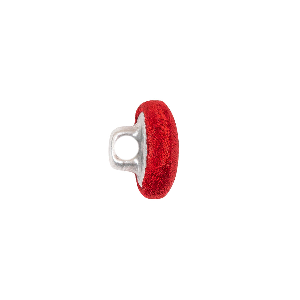 Mood Exclusive Red Silk Covered Button - 20L/12.5mm - Folded