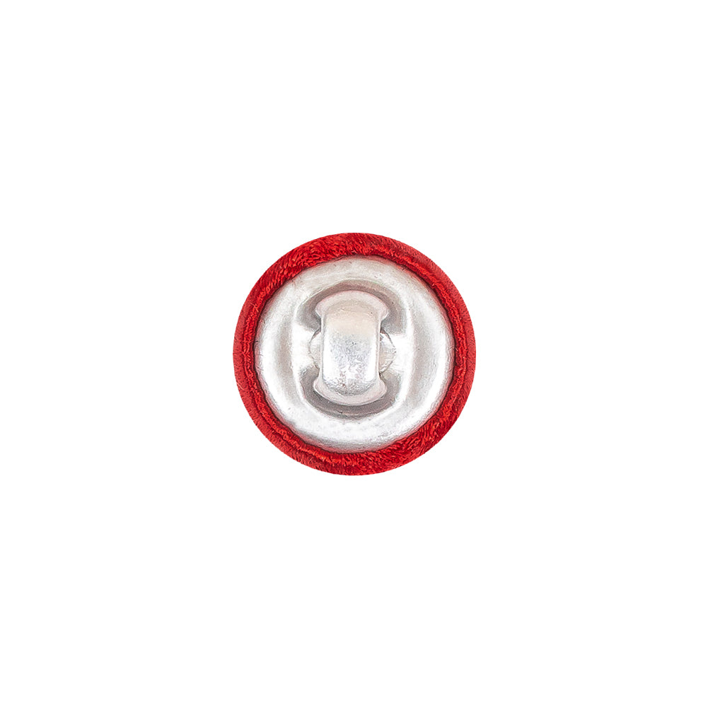 Mood Exclusive Red Silk Covered Button - 20L/12.5mm - Detail