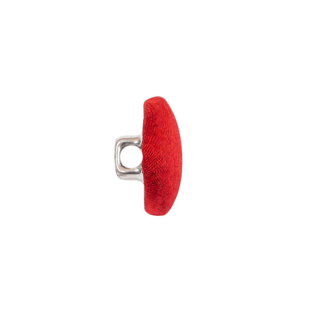 Mood Exclusive Red Silk Covered Button - 24L/15mm Folded