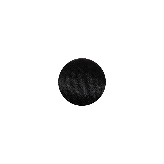 Mood Exclusive Black Silk Covered Button - 18L/11.5mm