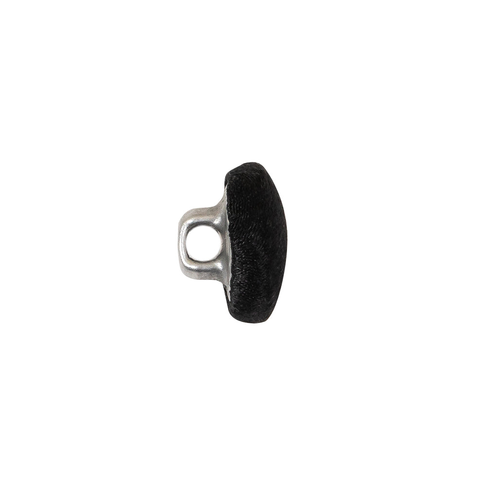 Mood Exclusive Black Silk Covered Button - 20L/12.5mm - Folded