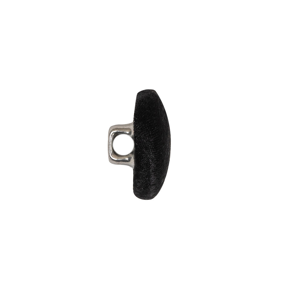 Mood Exclusive Black Silk Covered Button - 24L/15mm - Folded
