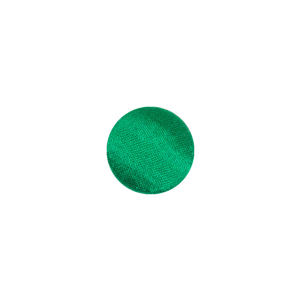 Mood Exclusive Kelly Green Silk Covered Button - 18L/11.5mm