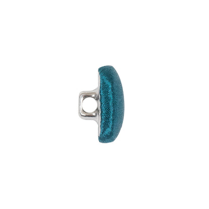 Mood Exclusive Deep Teal Silk Covered Button - 24L/15mm