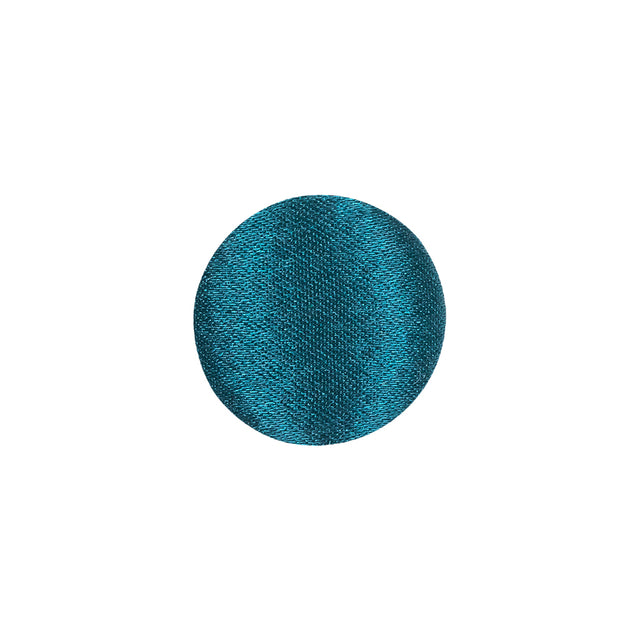 Mood Exclusive Deep Teal Silk Covered Button - 24L/15mm