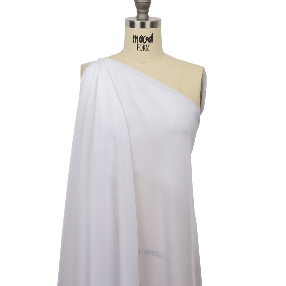 Silk Crepe de Chine - Bright White - Premium Collection - Drape
