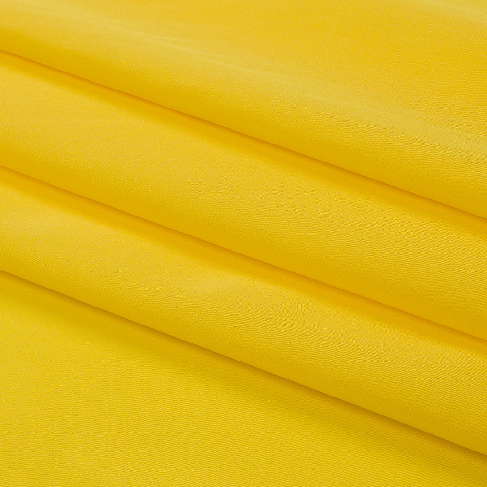 Silk Crepe de Chine - Buttercup Yellow - Premium Collection - Folded