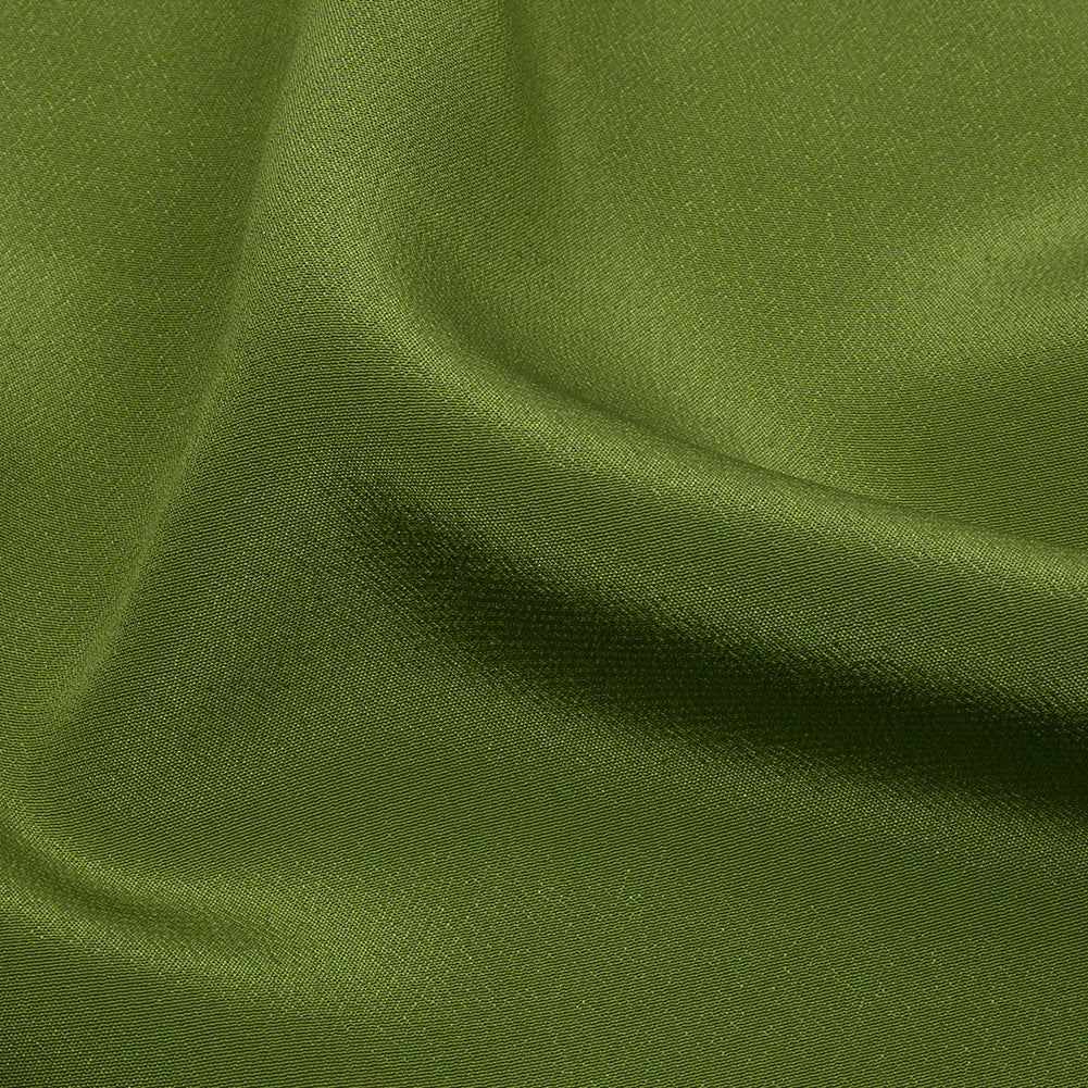 Silk Crepe de Chine - Pesto Green - Premium Collection - Detail