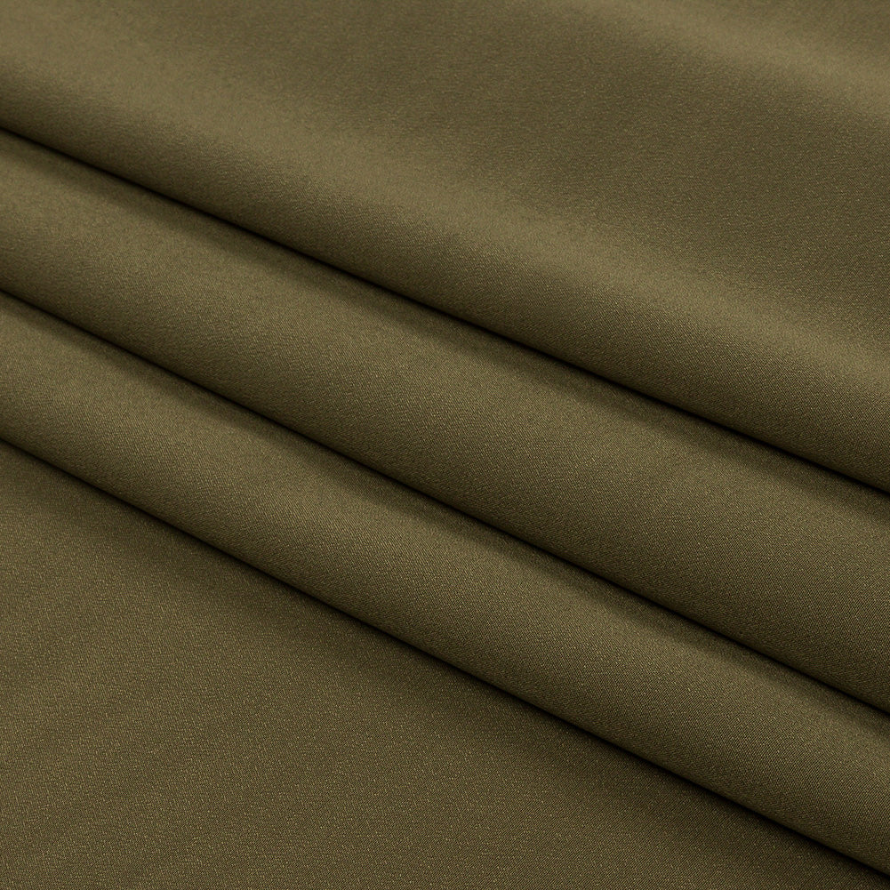 Silk Crepe de Chine - Olive Green - Premium Collection - Folded