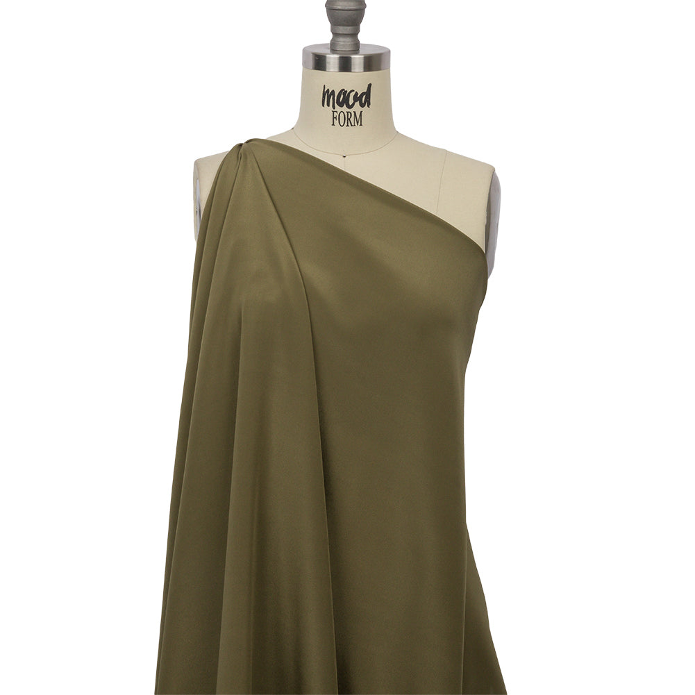Silk Crepe de Chine - Olive Green - Premium Collection - Drape