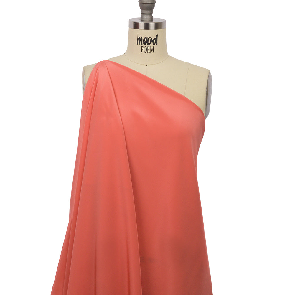 Silk Crepe de Chine - Coral - Premium Collection - Drape