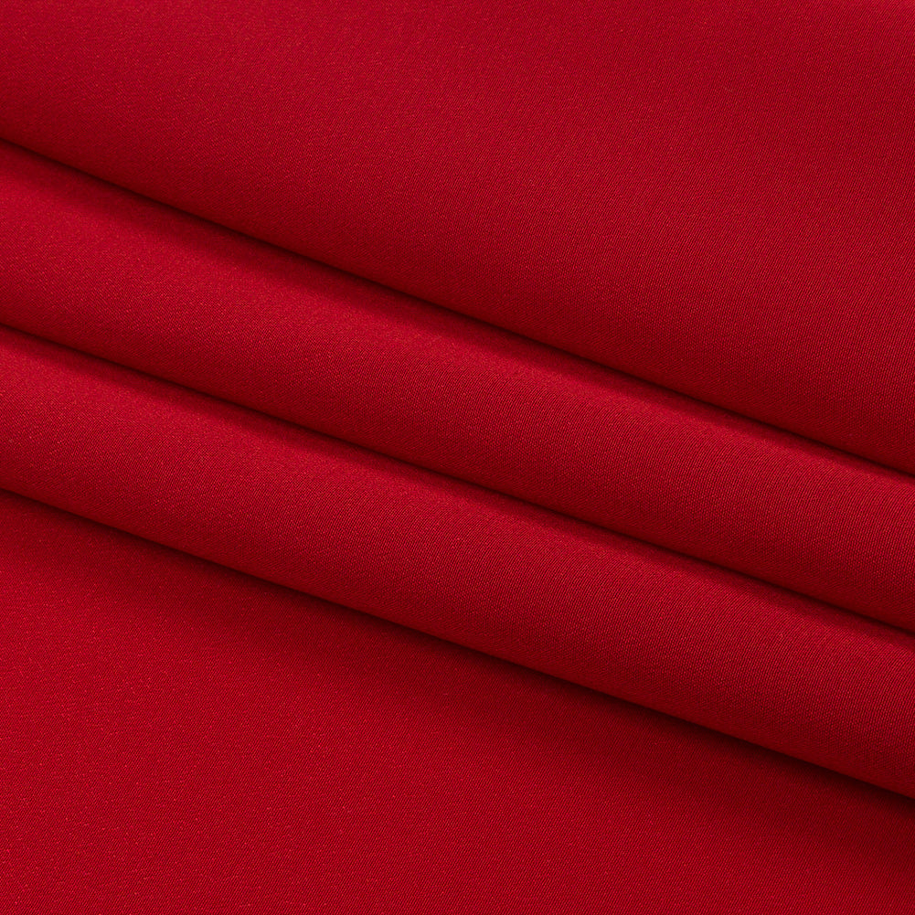 Silk Crepe de Chine - Tango Red - Premium Collection - Folded