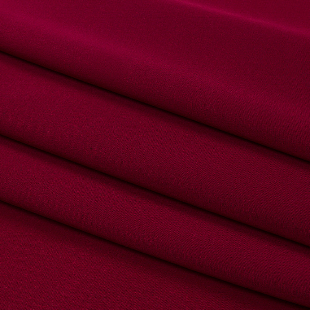Silk Crepe de Chine - Wine - Premium Collection - Folded